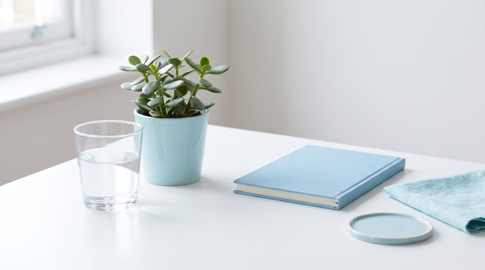 Pure Health Desk editorial still life